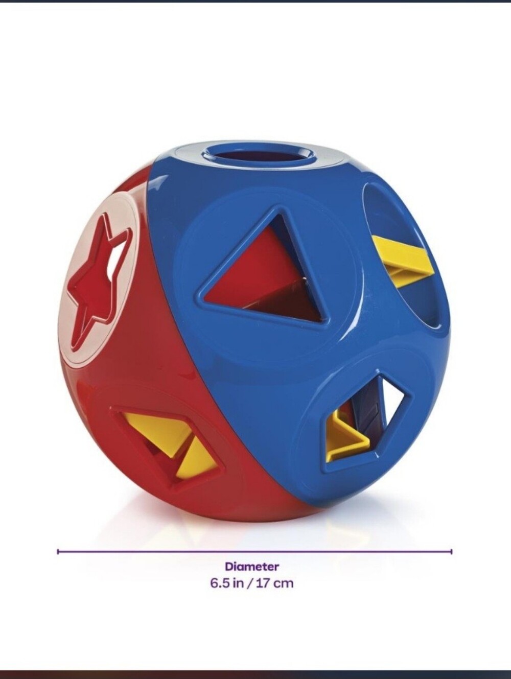 New 2013 Tupperware Blue Shape-O Toy Ball Sorting Sort Baby Child